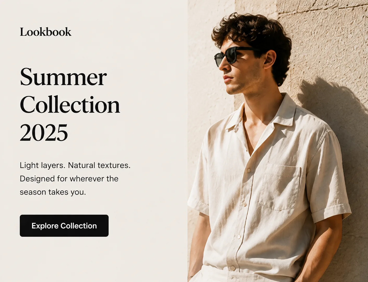 Prestige Shopify Theme Demo lookbook section for clothing collections